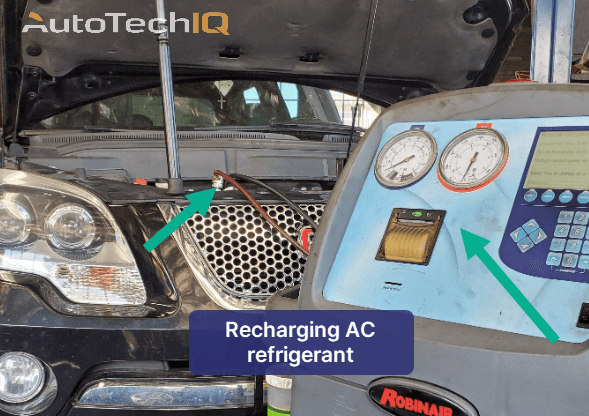 AC recharge process using an AC machine