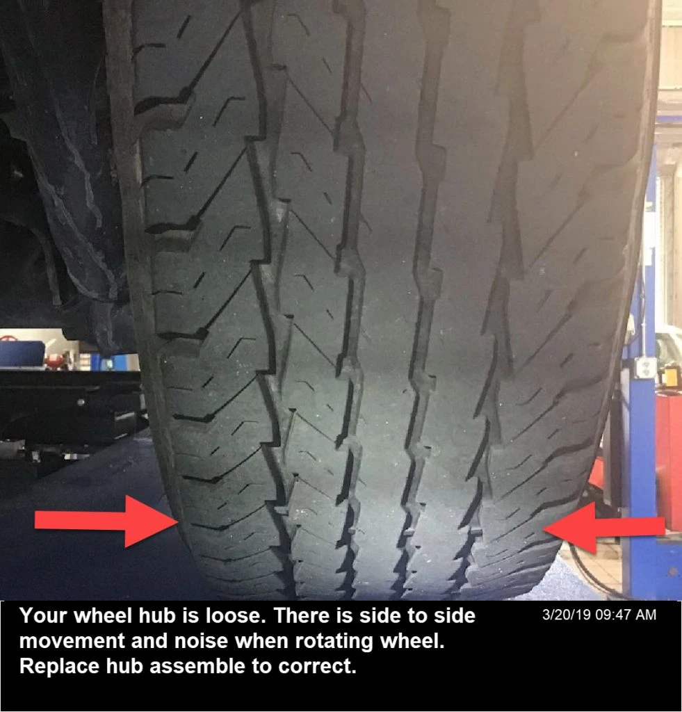 Loose/worn/damaged wheel bearing (affects steering wheel)