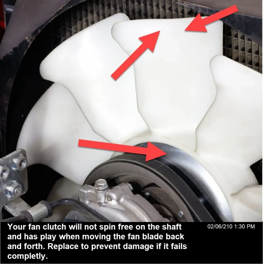 Failing fan clutch engaging constantly