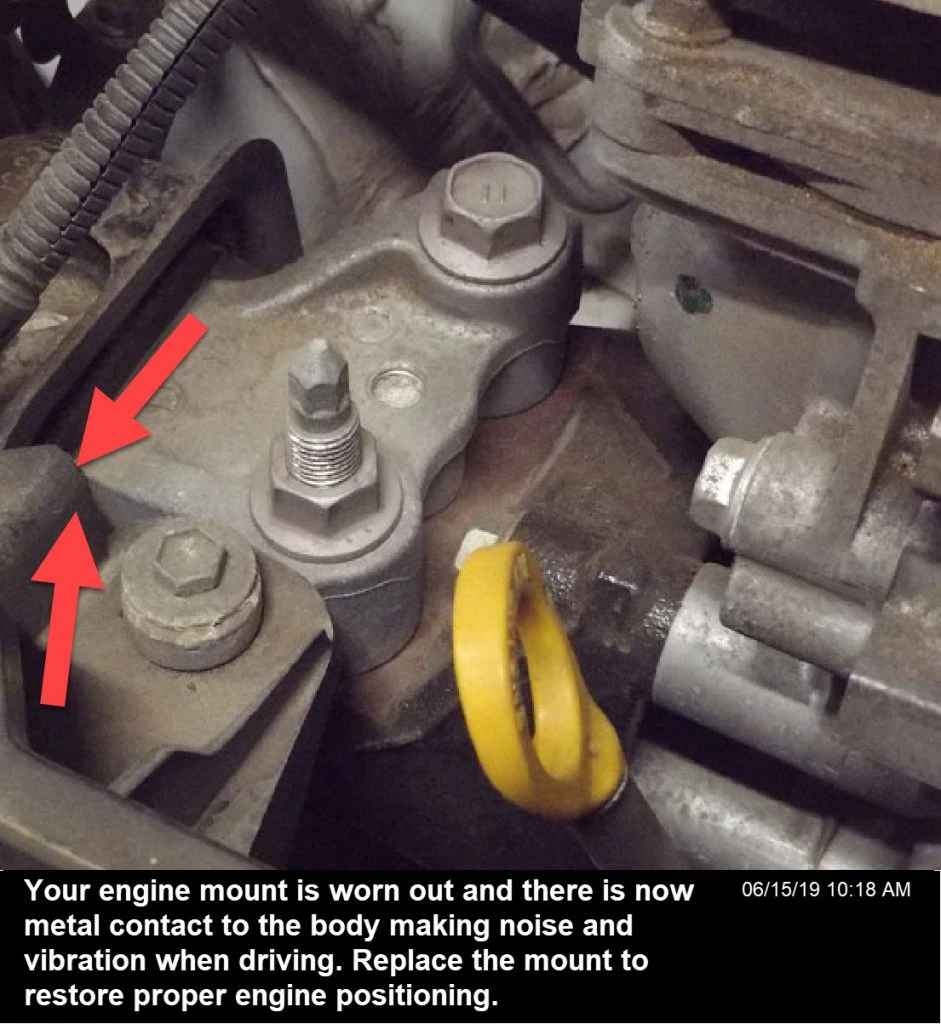 Improper engine mount