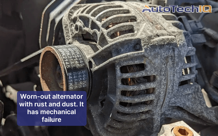 Alternator can develop internal issues, especially if they're old and worn-out