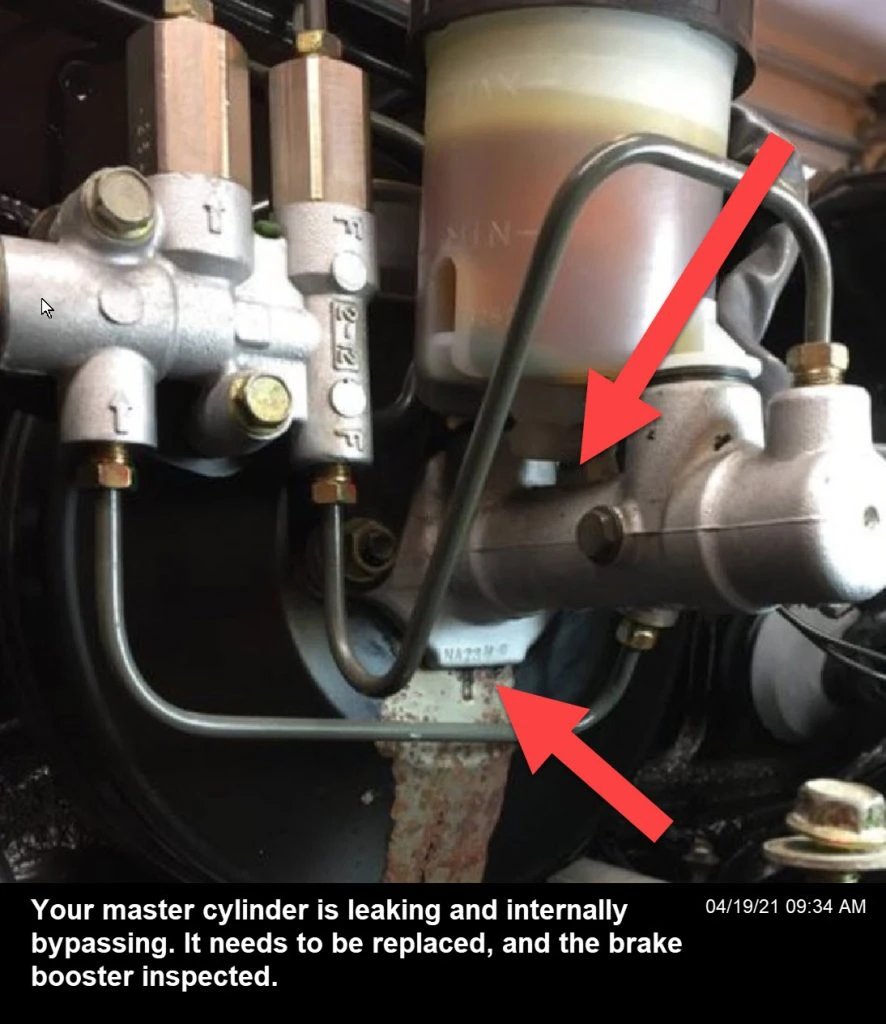 Bypassing master cylinder