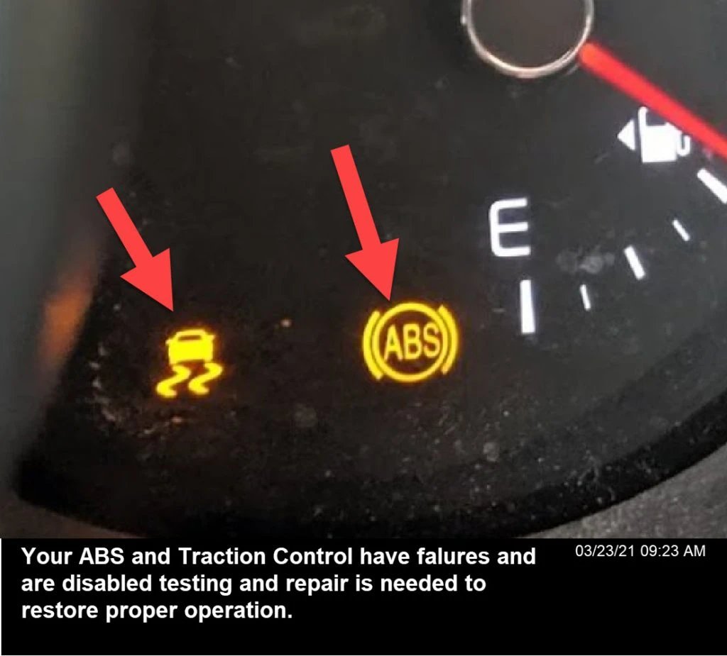 Faulty traction control system