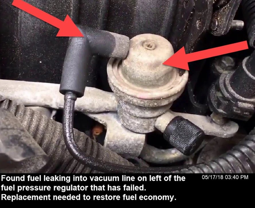 Faulty fuel pressure regulator