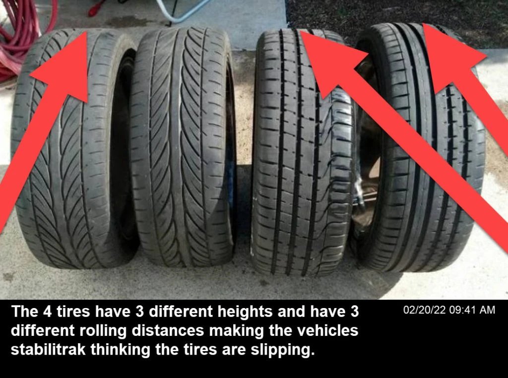 Mismatched tires