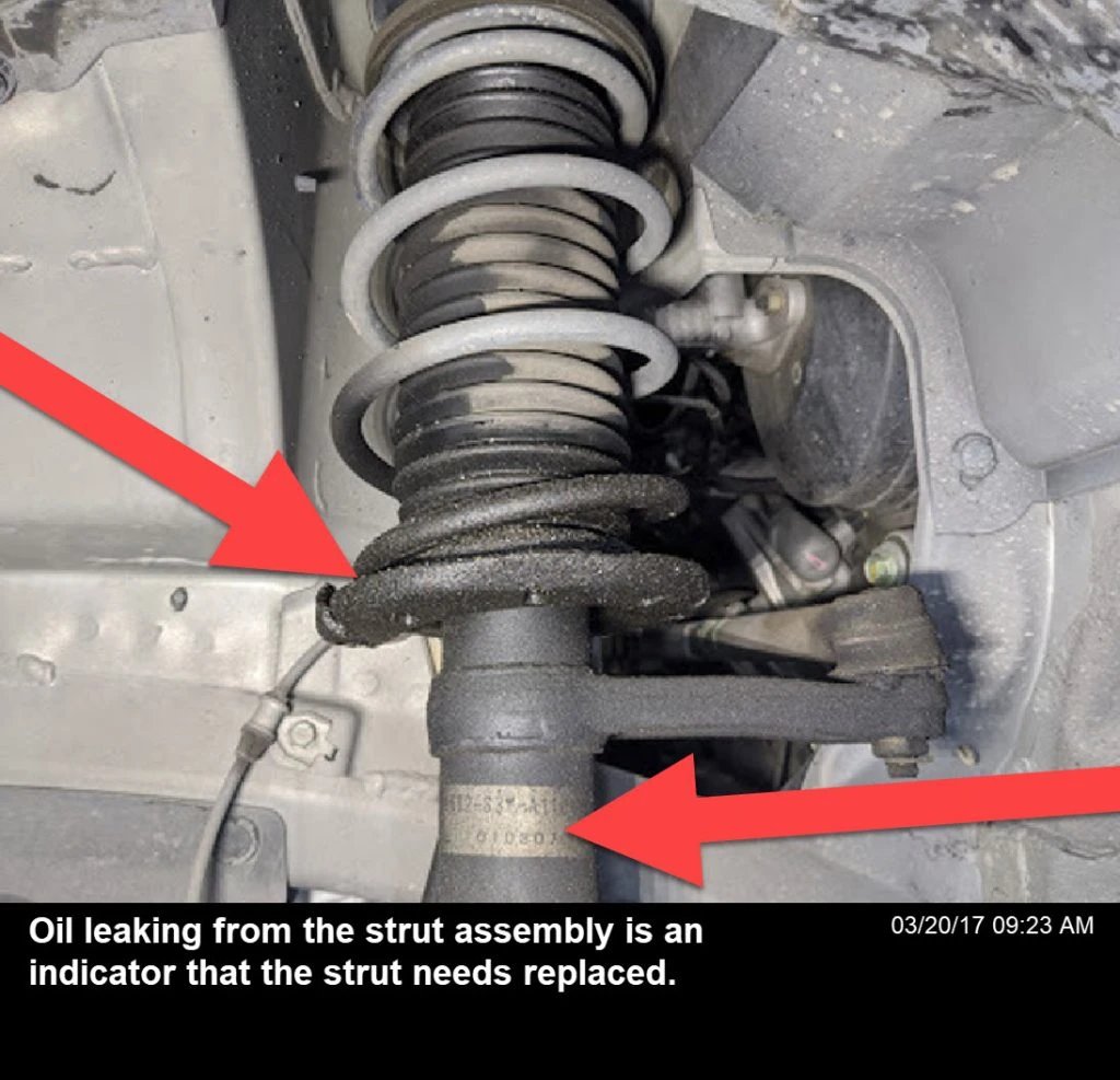 Worn struts can cause extra vibrations in the vehicle, either during acceleration or braking
