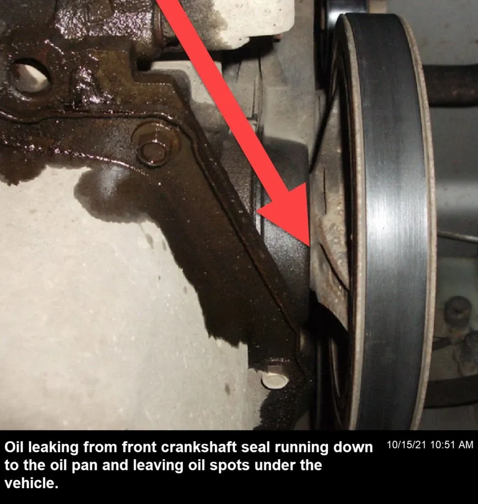 Crankshaft seal leaking