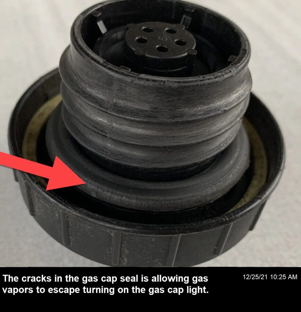 Gas cap leaking