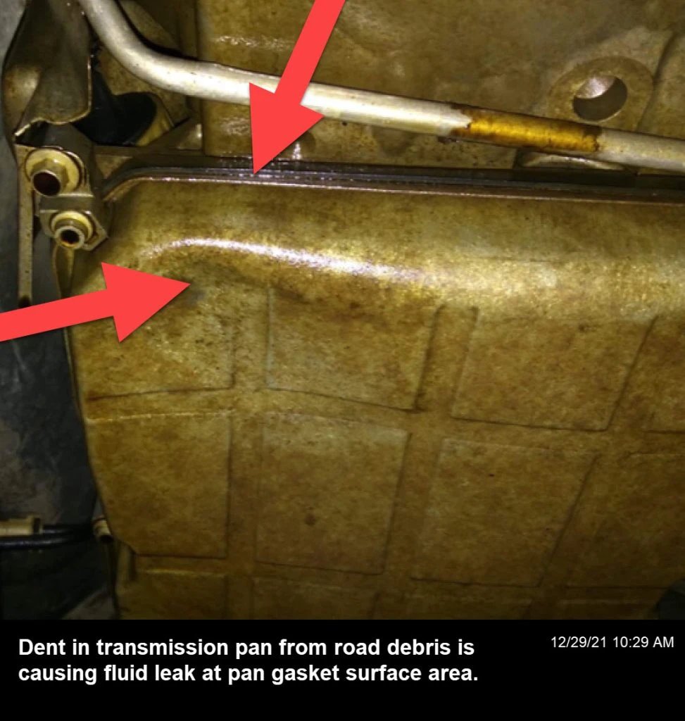 Transmission pan leaking