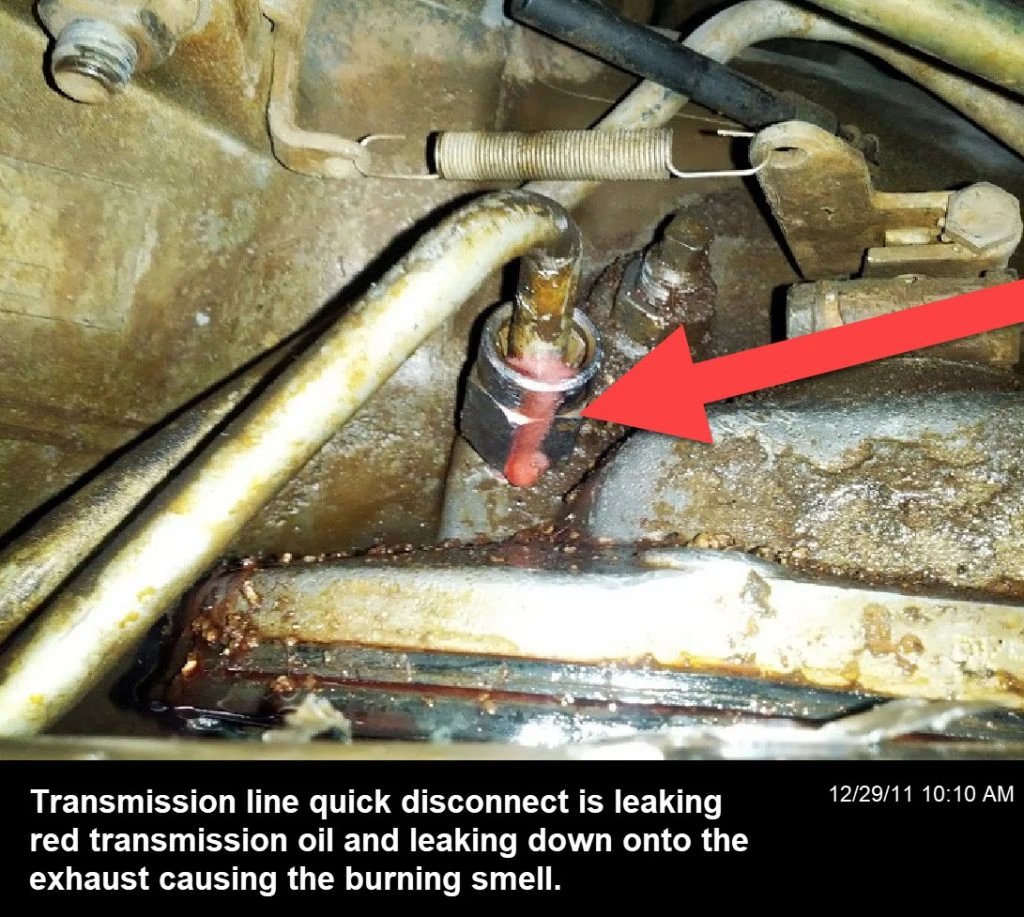Transmission cooler line leak