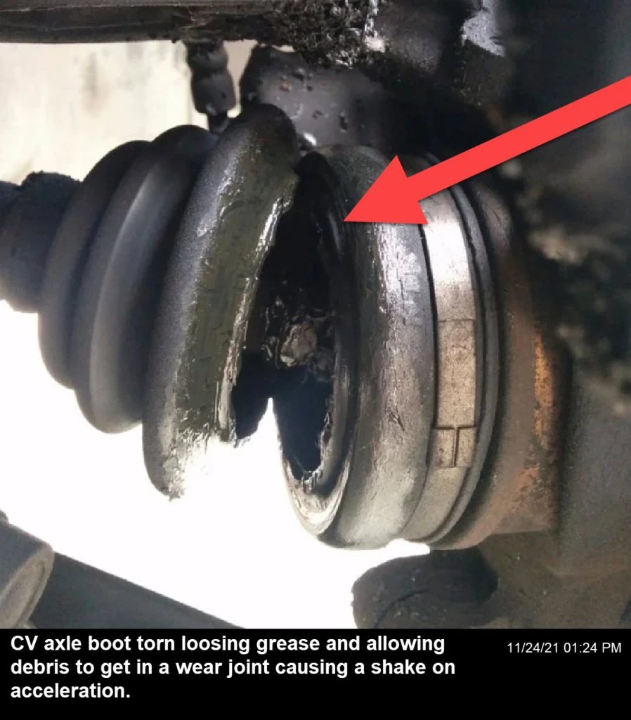Faulty cv axle joint