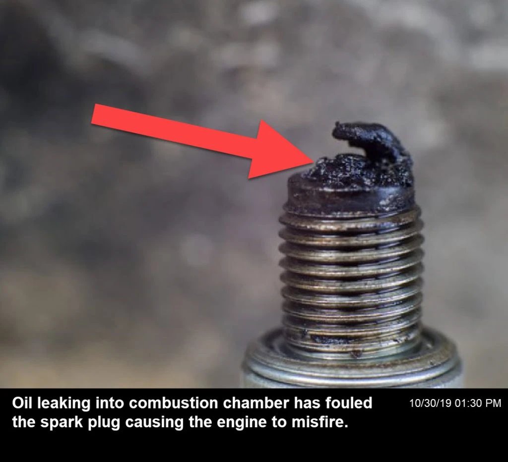 Faulty spark plug