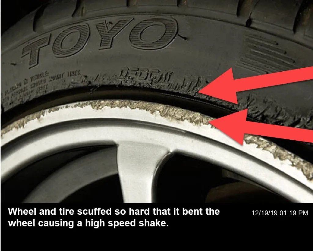 Damaged wheel