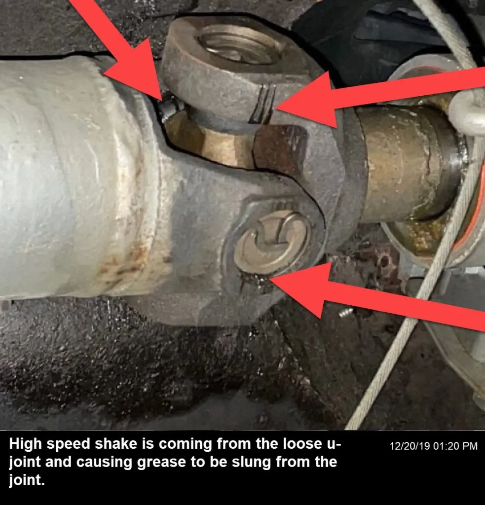 Faulty u-joint
