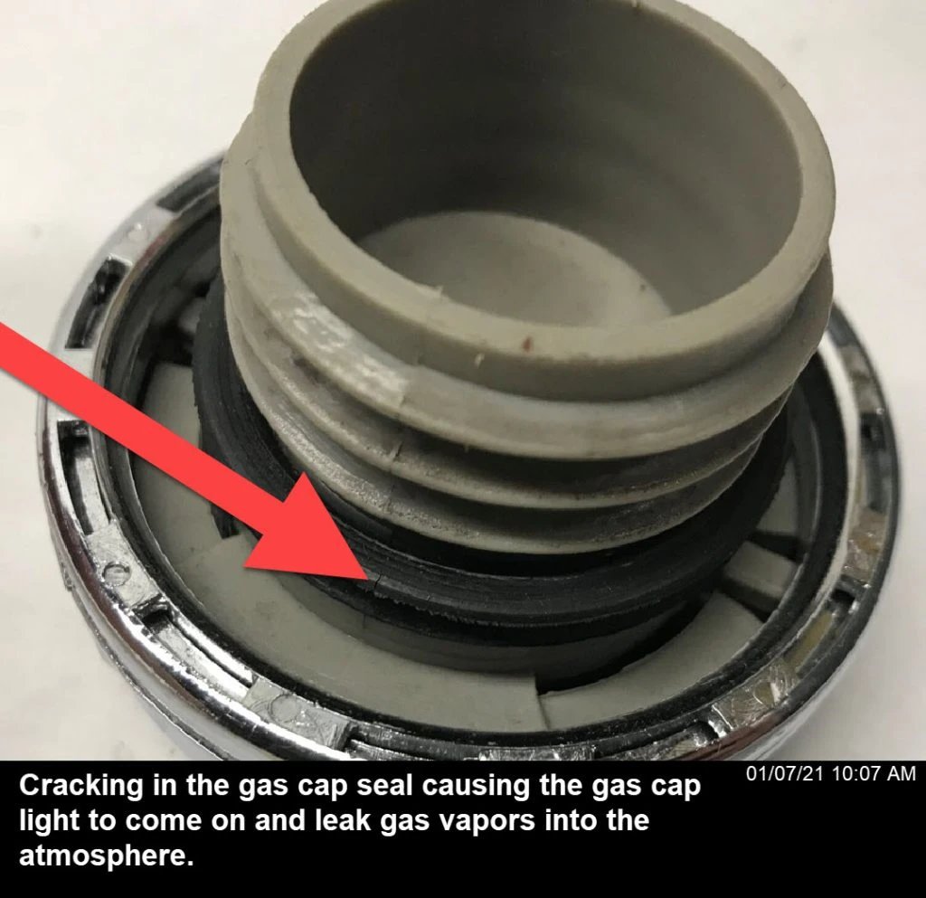 Loose/poor gas cap cusing sensors to detect an EVAP system leak and trigger the check engine light