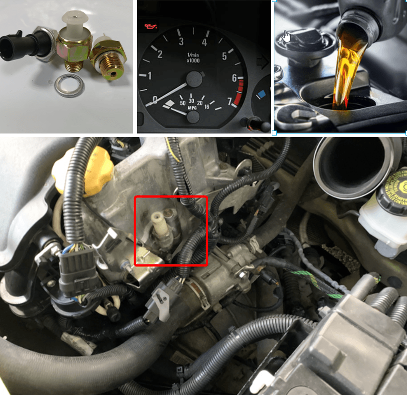 Oil pressure sensor information about the need for replacement