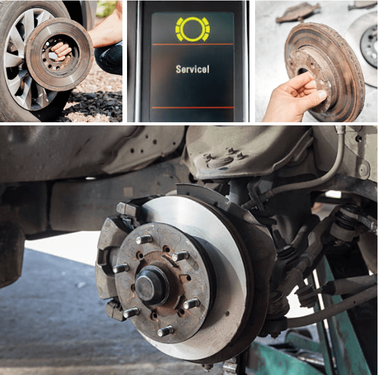 Brake Rotor with information about the need for replacement