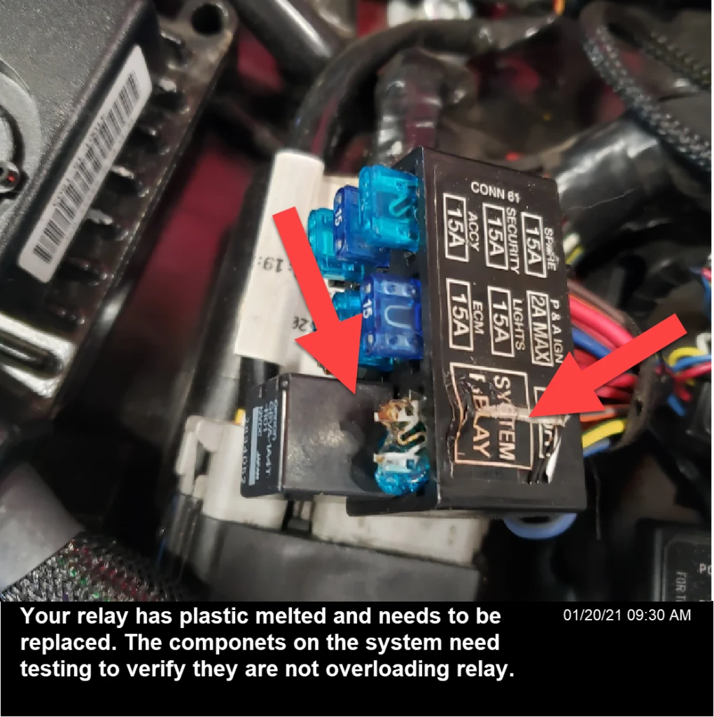 Car relay failure