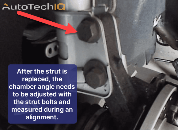 The chamber angle needs to be adjusted after a strut replacement