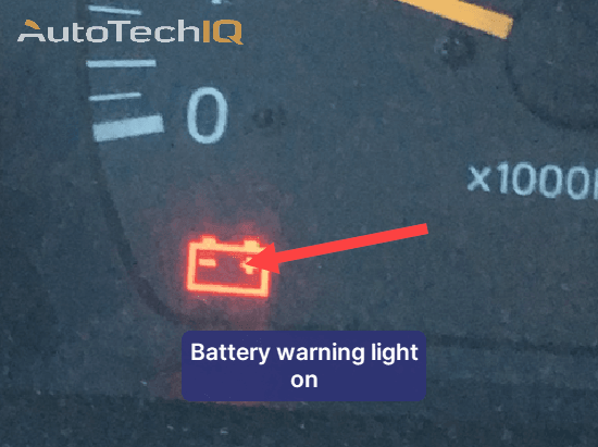 The battery warning light pops up when the system detects electrical issues